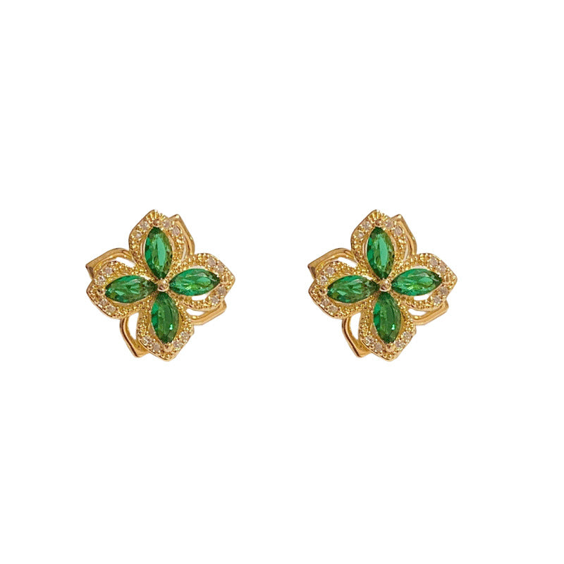 Cubic Zirconia Flower Earring