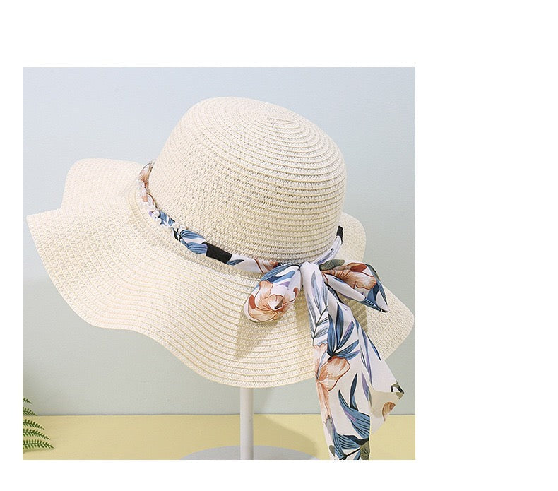 Beautiful Flower Ribbon Straw Hat, More Colors