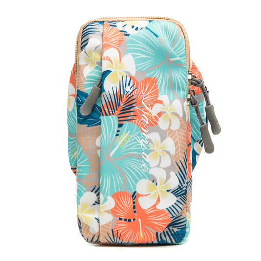 Sport Gym Running Arm Phone Holder, Flower Print