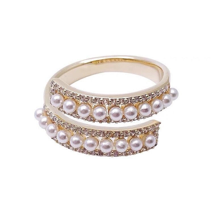 Women Quality Adjustable Ring With Pearl