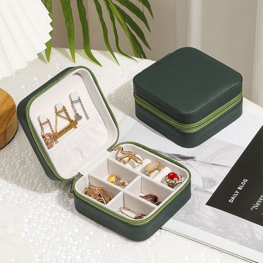 Portable Mini Jewelry Organizer, Green