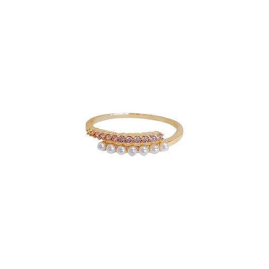 Women Stylish Pearl Adjustable Ring