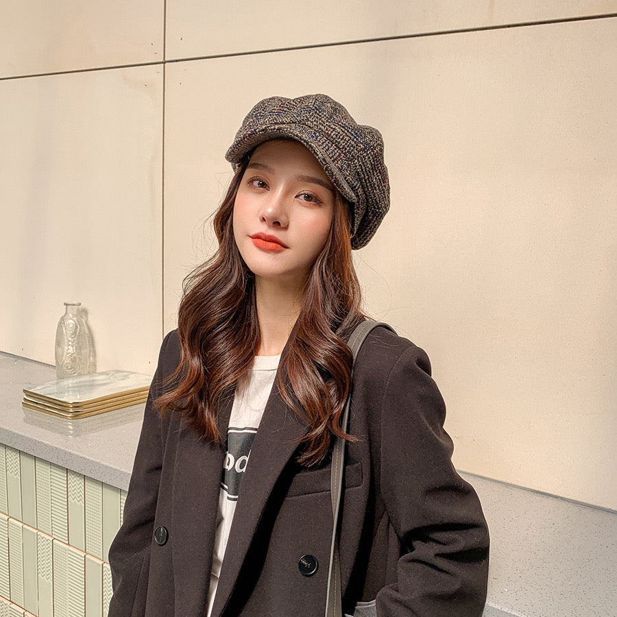 Women Vintage Retro Newsboy Cap