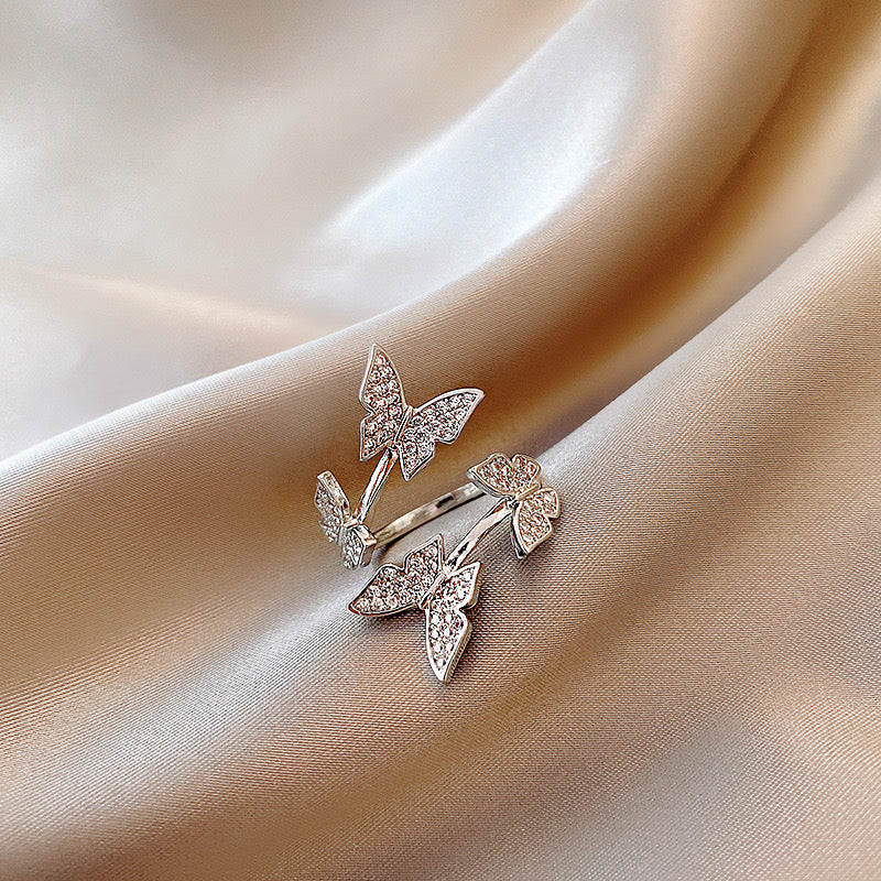 Women Beautiful Butterfly Adjustable Ring