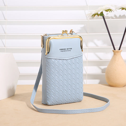 Women Crossbody Phone Bag, Light Blue