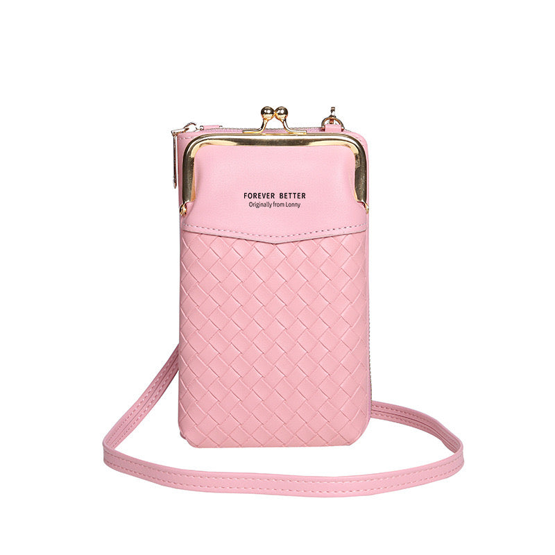 Women Crossbody Phone Bag, Pink