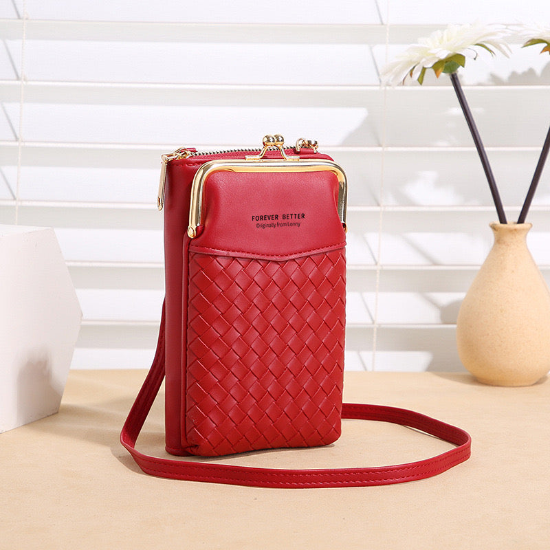 Women Crossbody Phone Bag, Red