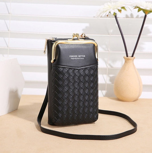 Women Crossbody Phone Bag, Black