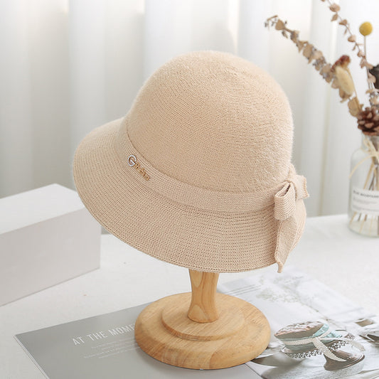 Women Winter Cashmere Soft Hat, Cream