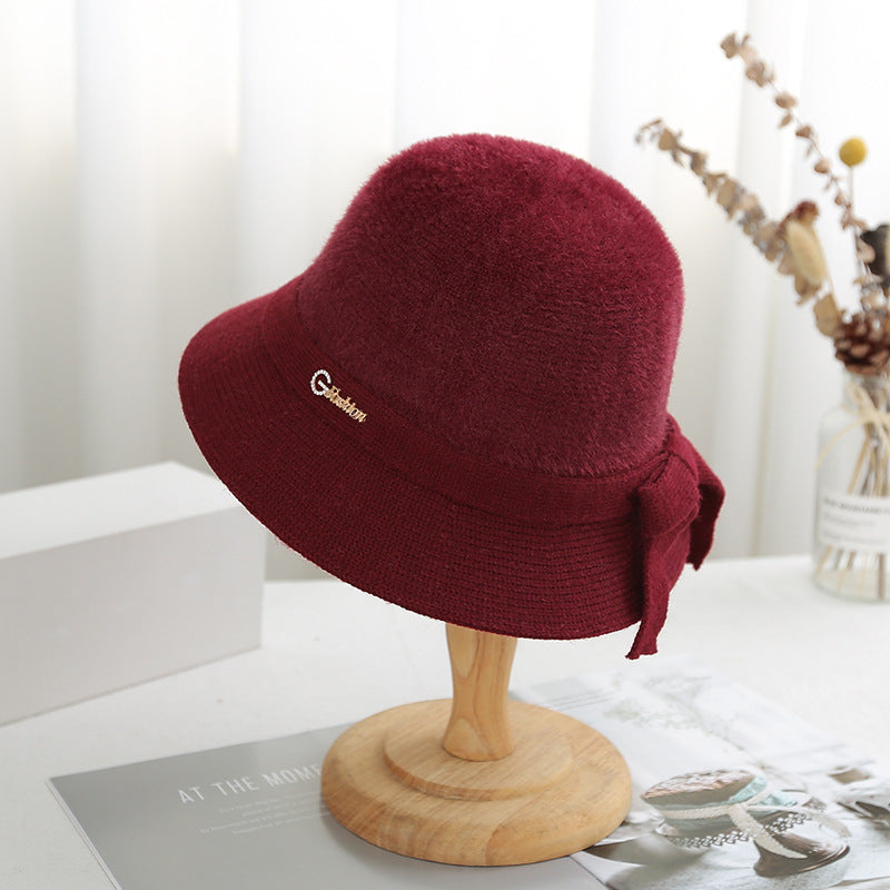 Women Cashmere Soft Winter Hat, Burgundy