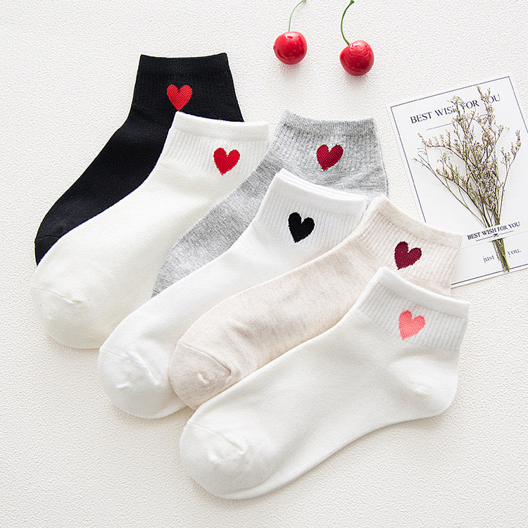 Women Cute Heart Socks