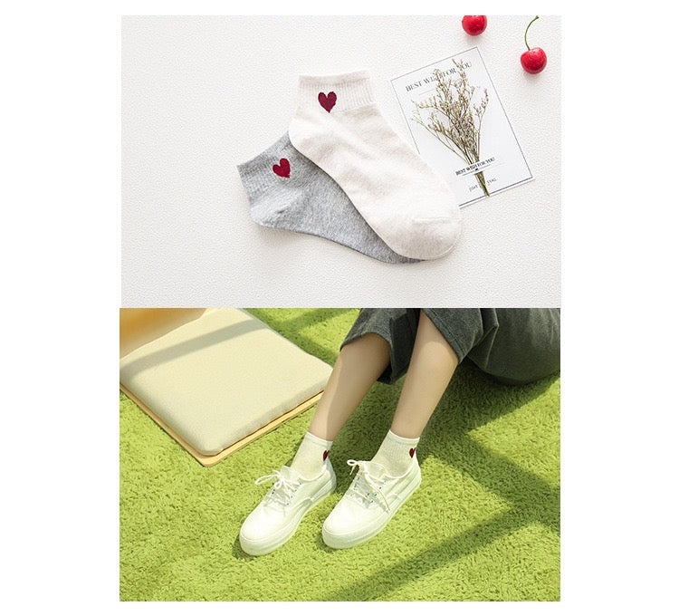 Women Cute Heart Socks