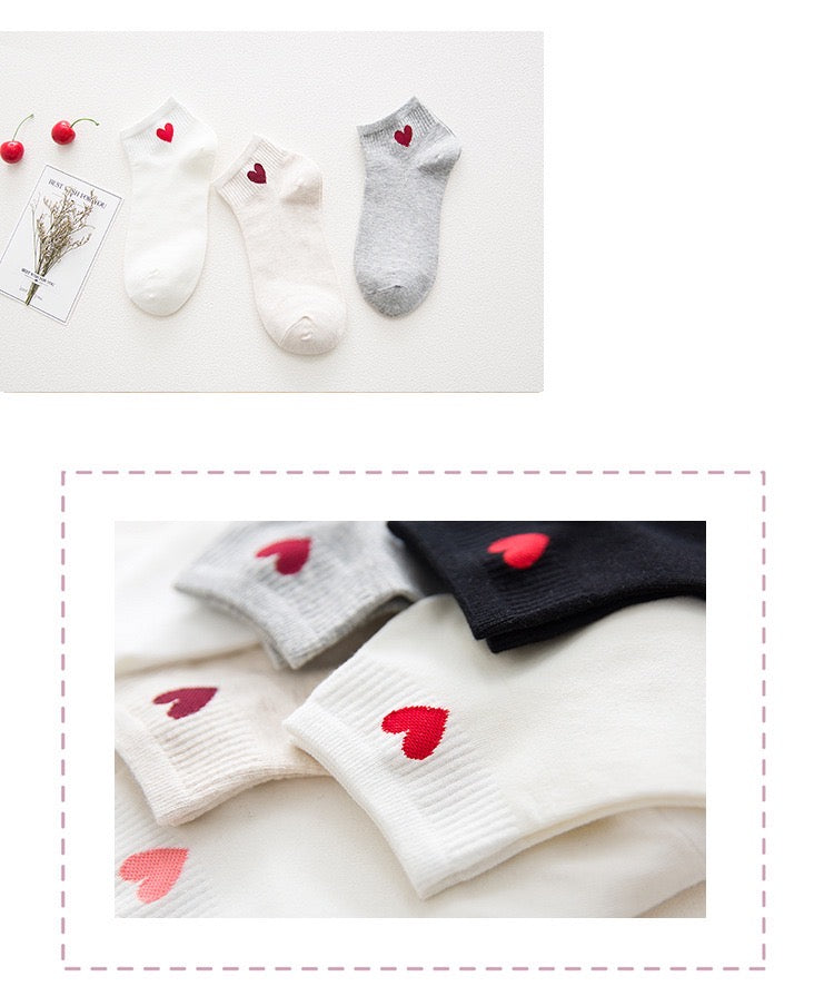 Women Cute Heart Socks