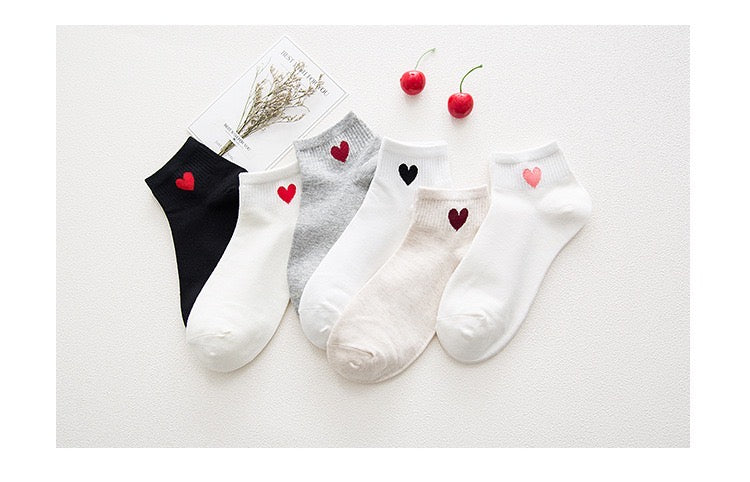 Women Cute Heart Socks