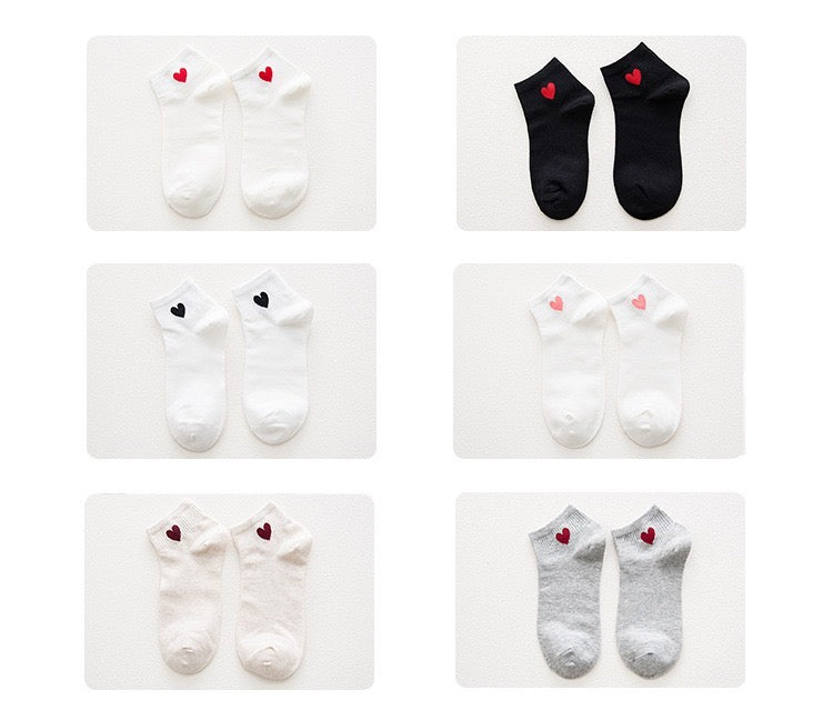 Women Cute Heart Socks