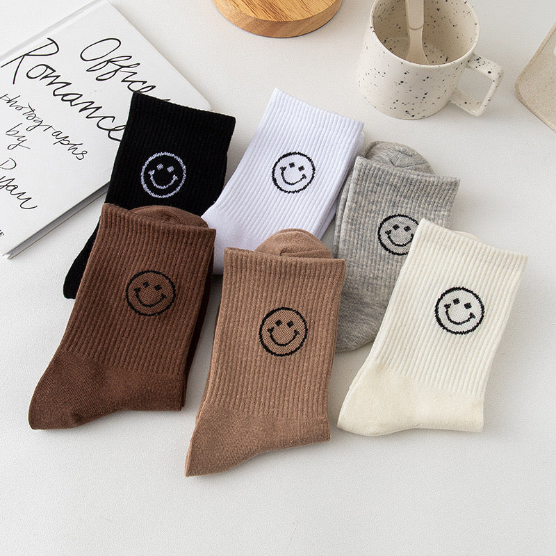 Women Cute Smile Face Socks