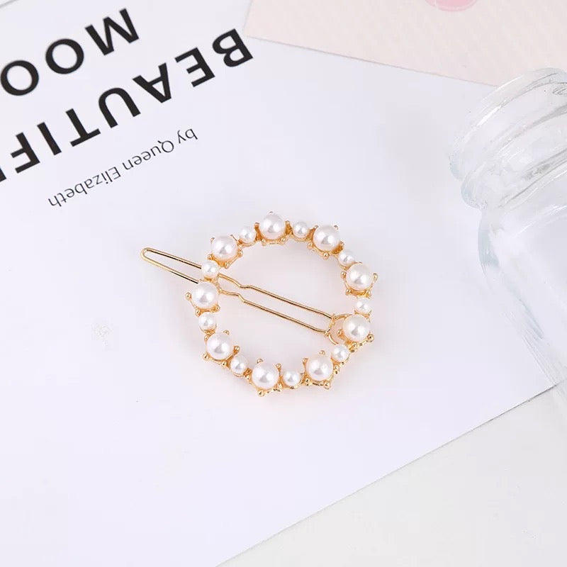 Women Cute Hair Clip with Pearl