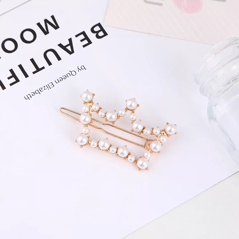 Women Cute Hair Clip with Pearl