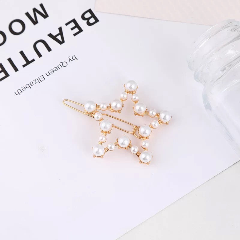 Women Cute Hair Clip with Pearl