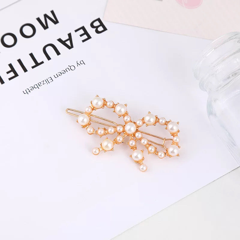 Women Cute Hair Clip with Pearl