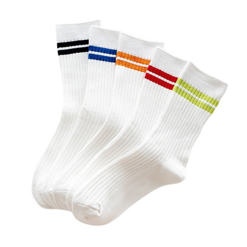 Women Stripe Cotton Socks