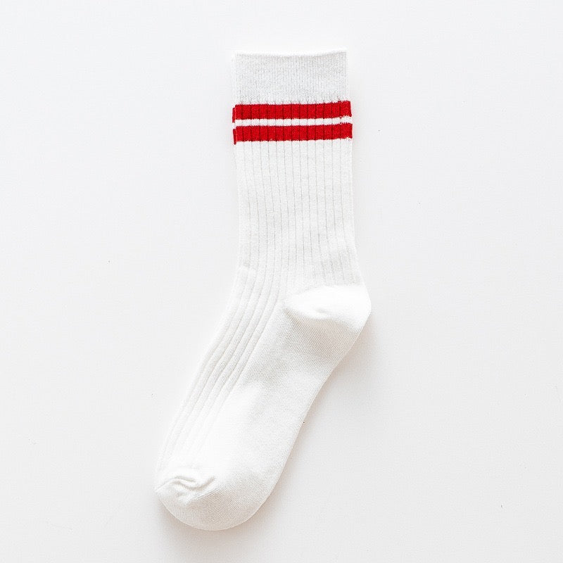 Women Stripe Cotton Socks