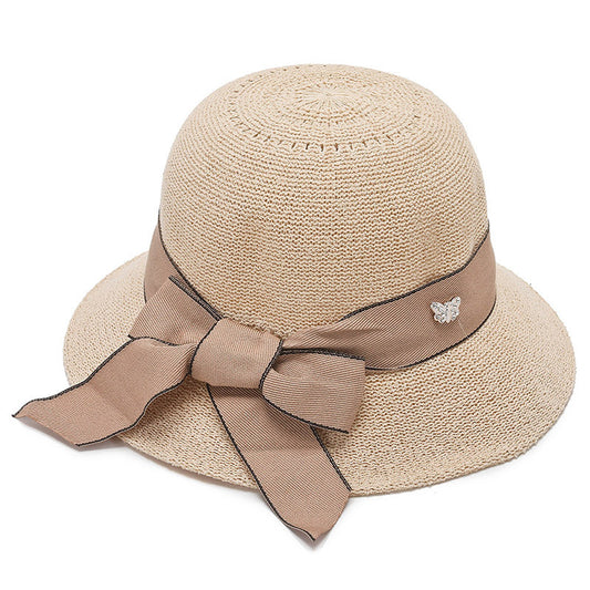 Women Soft Straw Hat, Cream