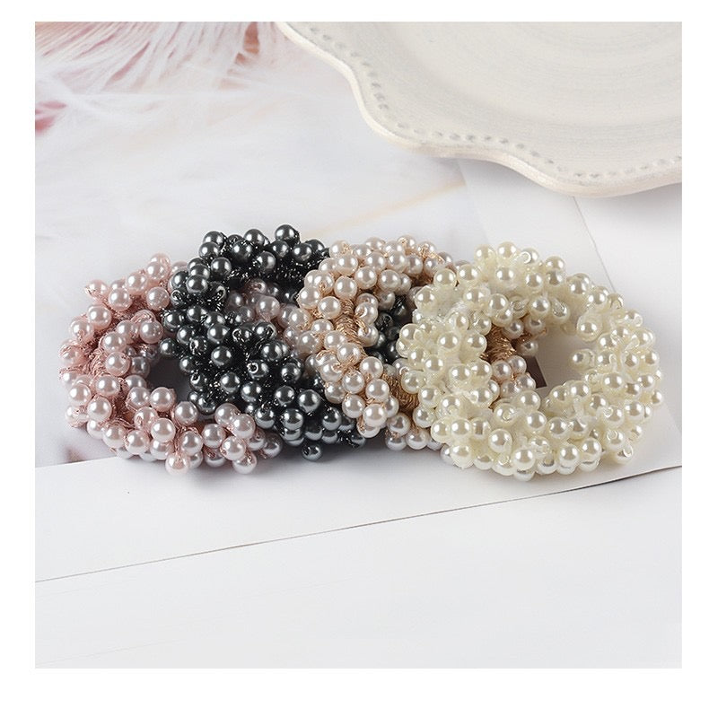 Women Hair Tie With Pearl