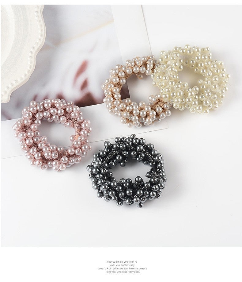 Women Hair Tie With Pearl