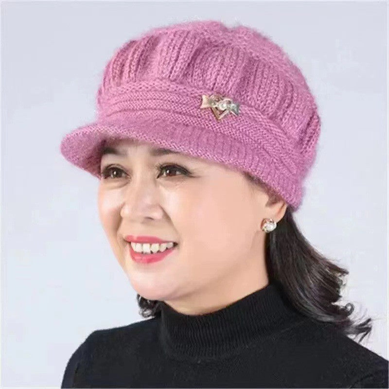 Women Knitted Wool Hat, Pink