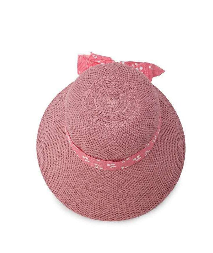 Women Summer Wide Brim Sun Hat, Pink