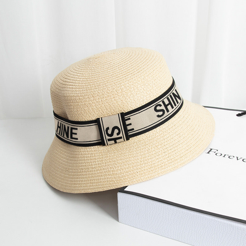 Women Foldable Bucket Straw Hat