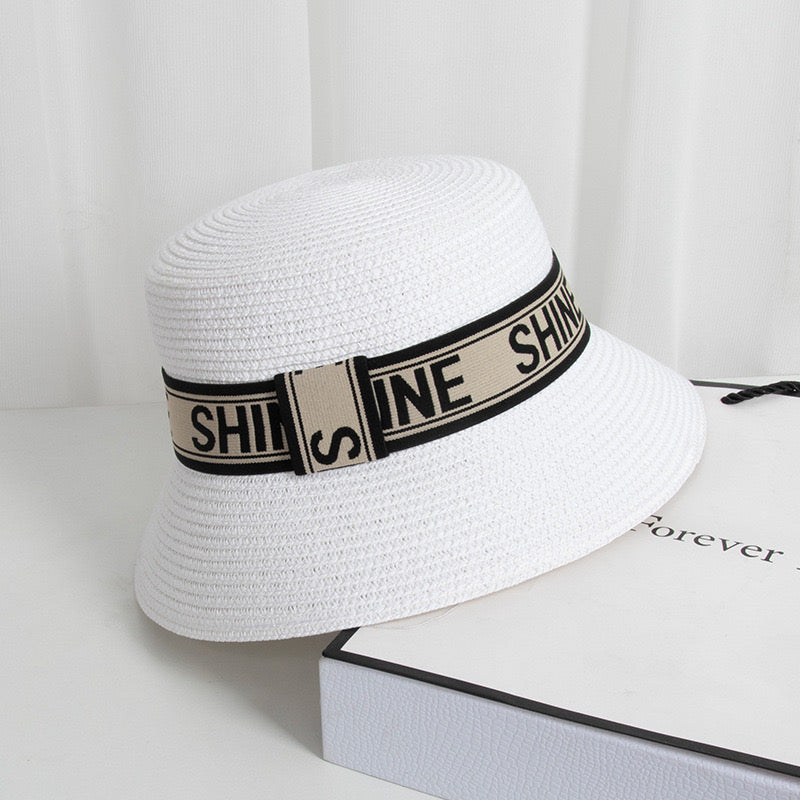 Women Foldable Bucket Straw Hat