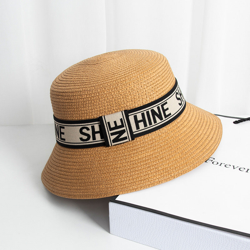 Women Foldable Bucket Straw Hat