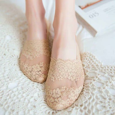 Women Breathable Non-Slip Lace Socks