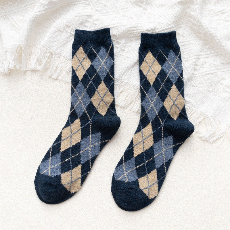 Quality Long Socks, Blue