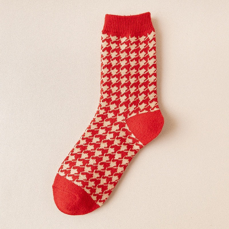 Women Christmas Socks, Red