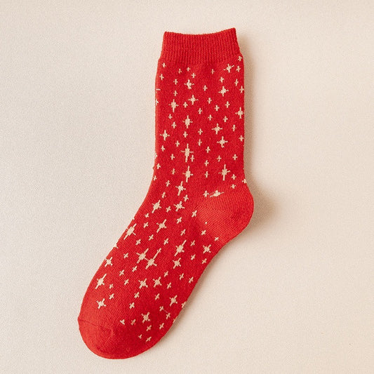 Women Christmas Socks, Red