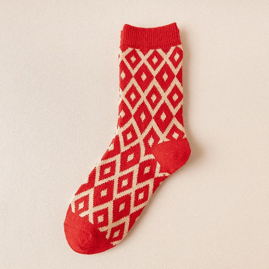 Women Christmas Socks, Red