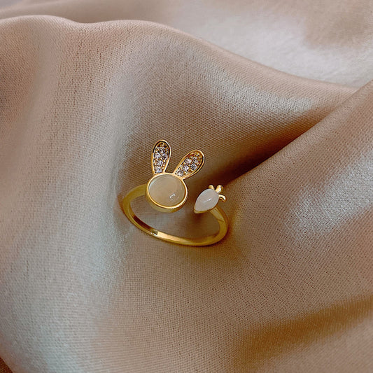 Cute Rabbit Adjustable Ring