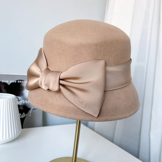 Women Wool Hat with Bow