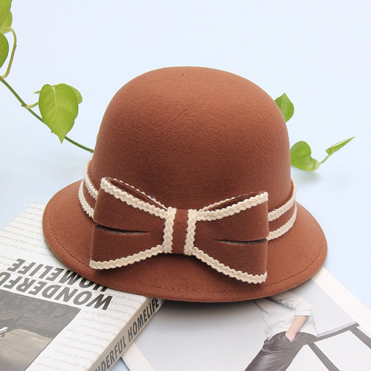 Women Premium Wool Bow Hat