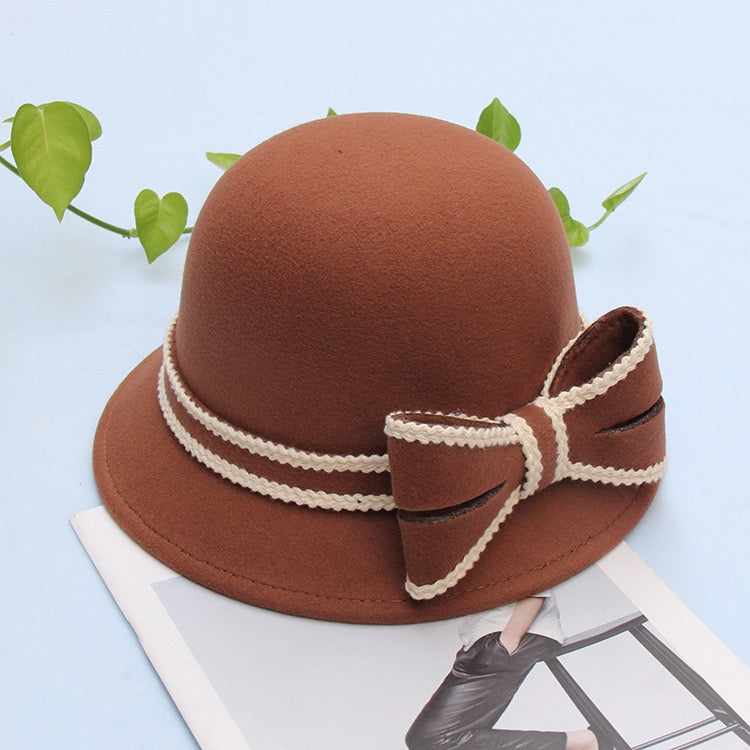 Women Premium Wool Bow Hat