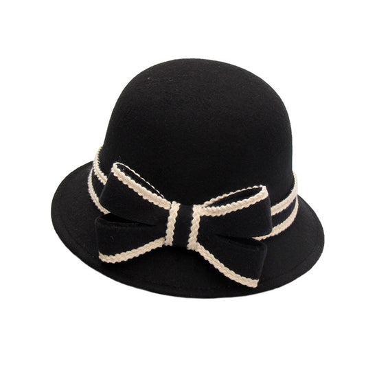 Women Premium Wool Bow Hat