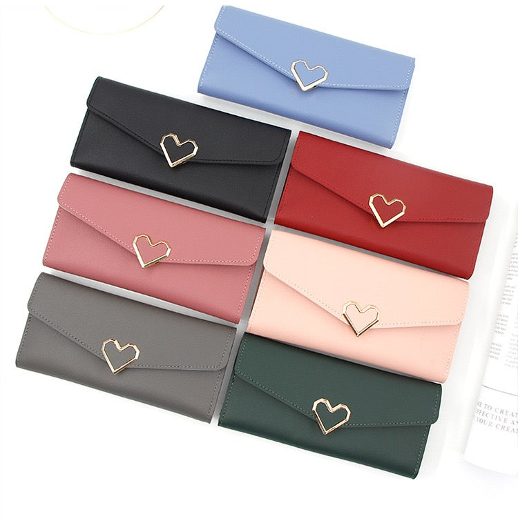 Women Heart Long Wallet, More Colors