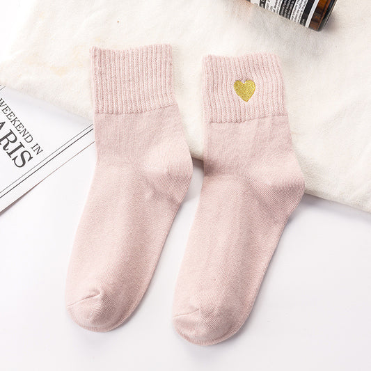 Women Cotton Socks with Heart