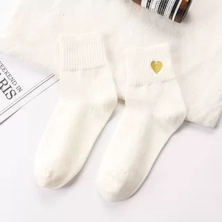 Women Cotton Socks with Heart