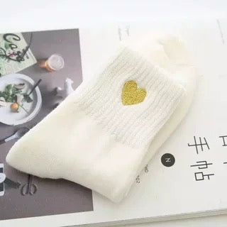 Women Cotton Socks with Heart