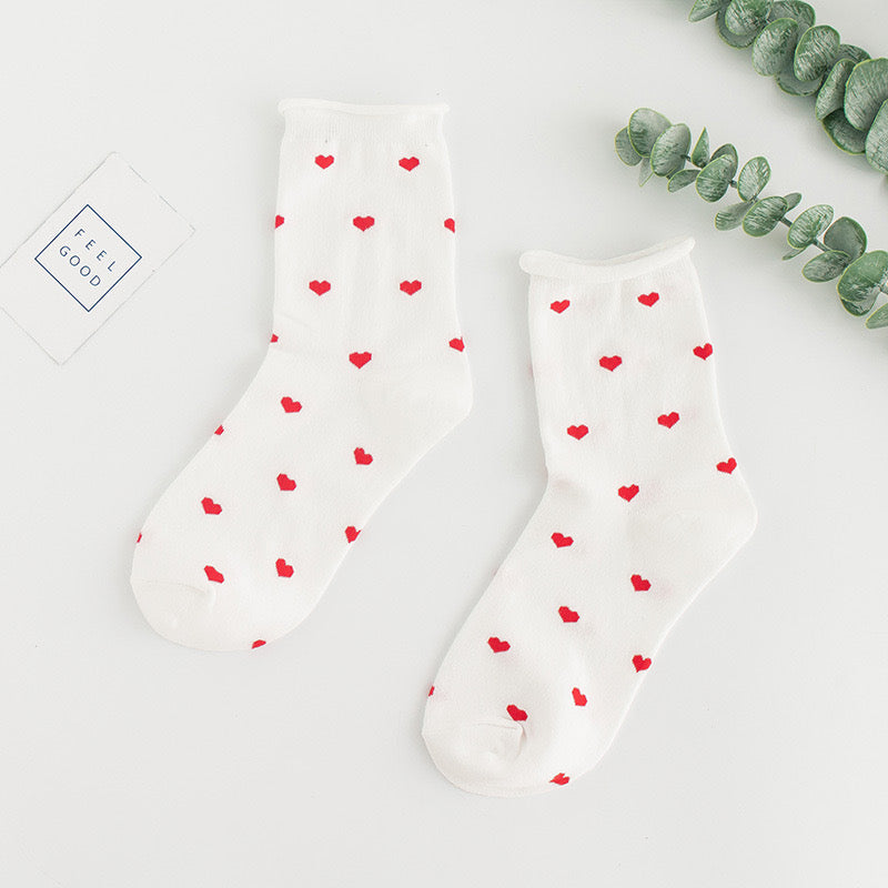 Women Heart Socks