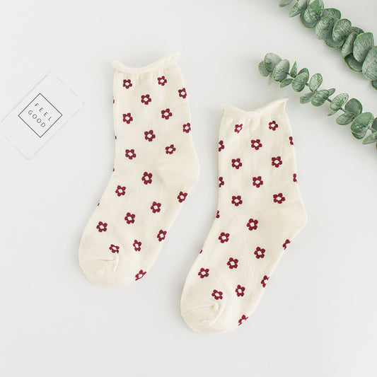 Women Flower Socks